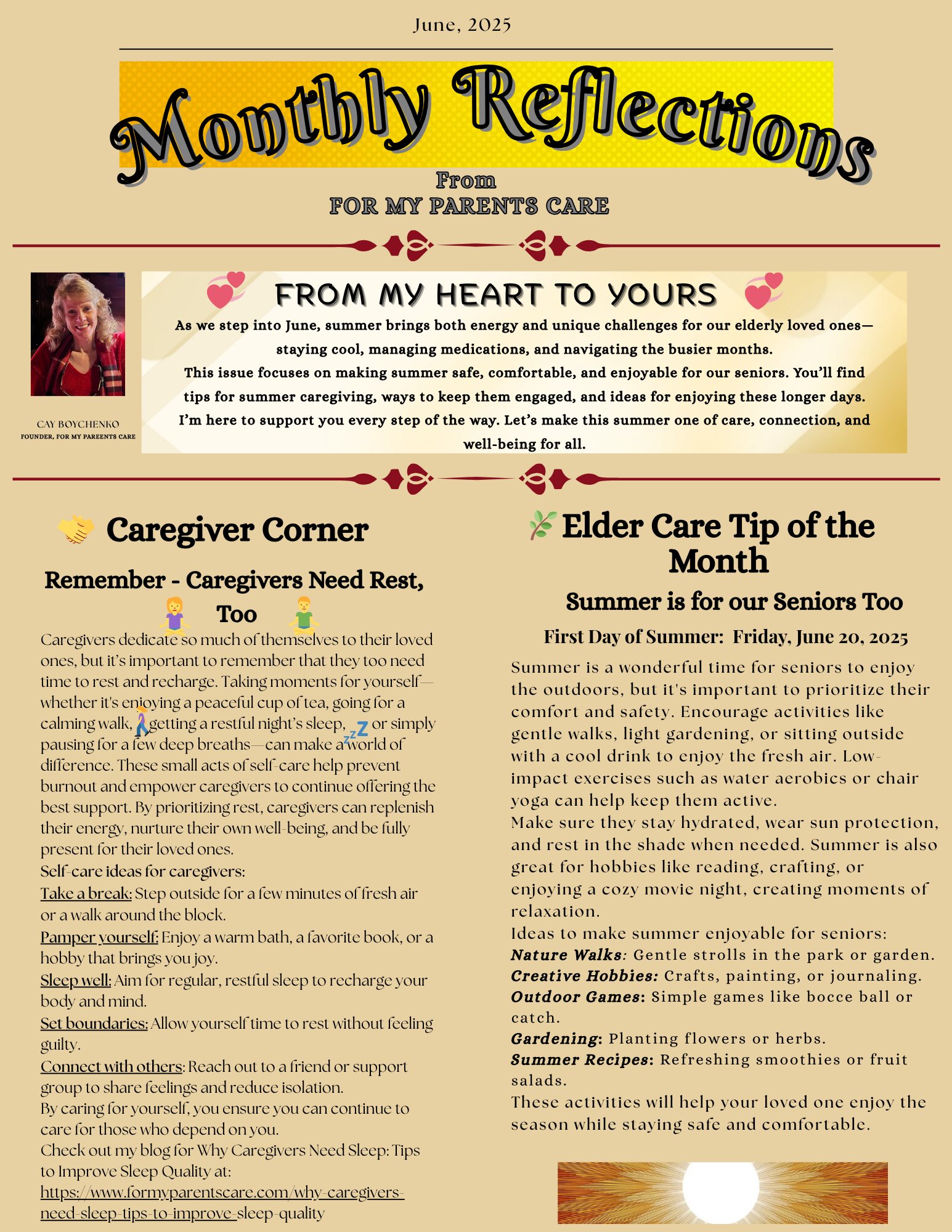 Monthly Reflections June 2025 Page 1